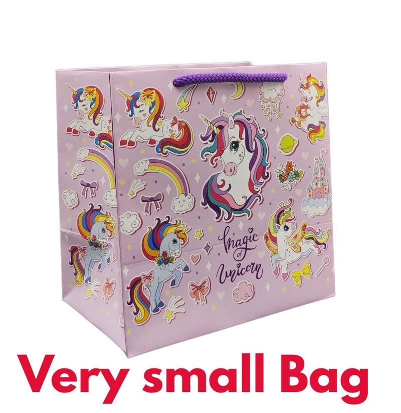 TASCHE Magic Unicorn Printed Gift Bags For Gifting|Weddings|Birthday|Holiday Presents (Size 7 X 7 X 4.5 Inch|Pack Of 40),Multi - Image 2