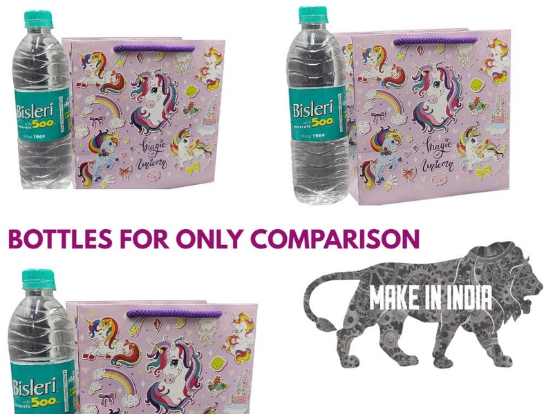 TASCHE Magic Unicorn Printed Gift Bags For Gifting|Weddings|Birthday|Holiday Presents (Size 7 X 7 X 4.5 Inch|Pack Of 40),Multi - Image 4