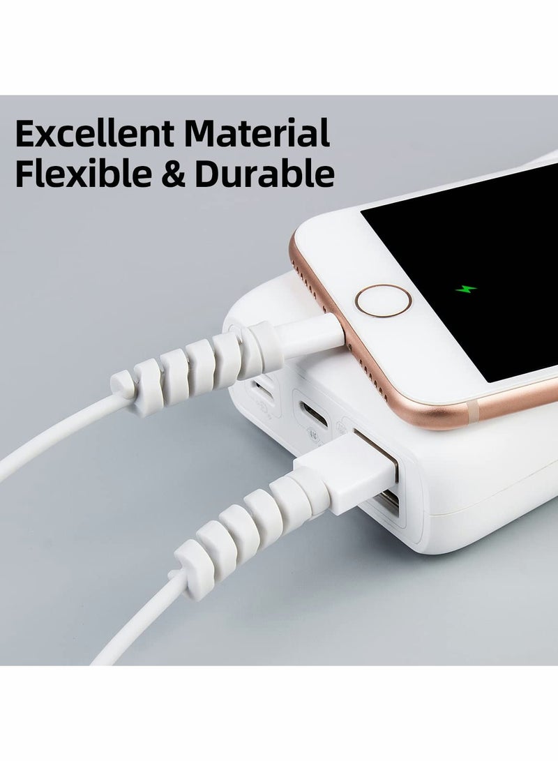 20PCS Cute Cable Protectors Set Animal Fruit Design Compatible with iPhone iPad Chargers - Image 4