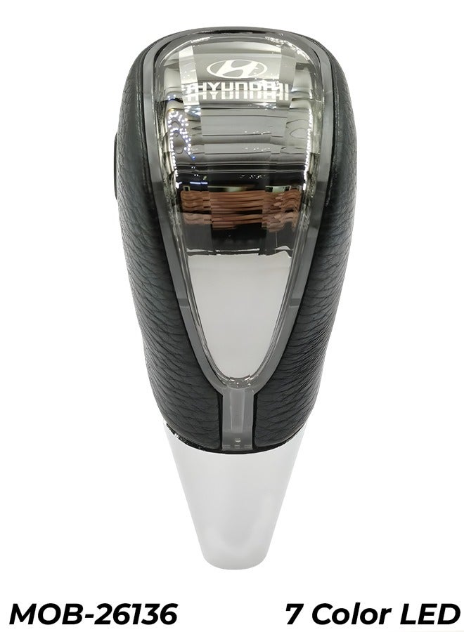 هيونداي مقبض ناقل حركة LED بسبعة ألوان لسيارة هيونداي - حساس للمس، مزود بمنفذ USB، مزود بإضاءة متعددة الألوان MOB-26136 - Image 1