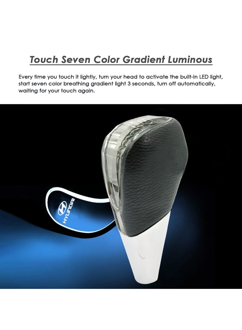 هيونداي مقبض ناقل حركة LED بسبعة ألوان لسيارة هيونداي - حساس للمس، مزود بمنفذ USB، مزود بإضاءة متعددة الألوان MOB-26136 - Image 4