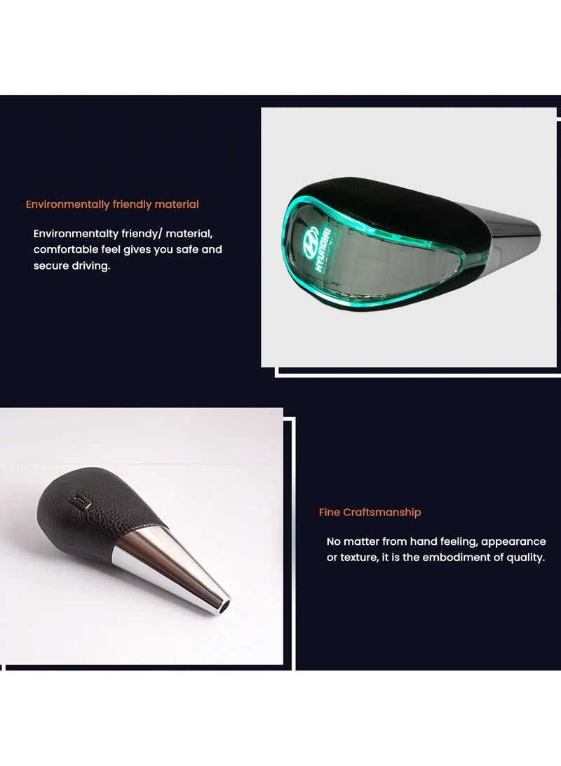 هيونداي مقبض ناقل حركة LED بسبعة ألوان لسيارة هيونداي - حساس للمس، مزود بمنفذ USB، مزود بإضاءة متعددة الألوان MOB-26136 - Image 5
