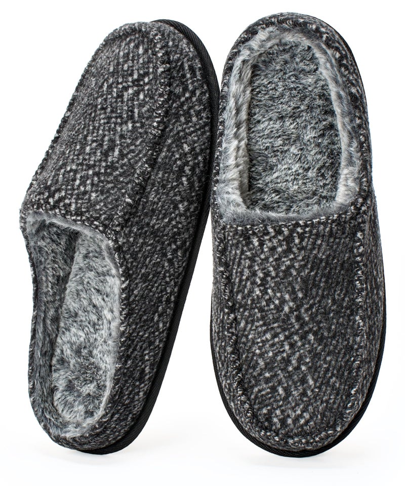 Cozylook Mens Indoor Slippers Memory Foam Non Slip House Shoes with Plush Lining Size 10-11 - Image 1