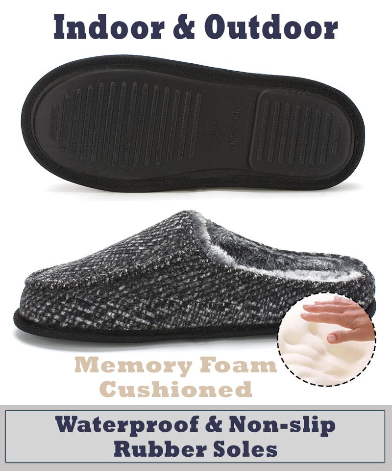 Cozylook Mens Indoor Slippers Memory Foam Non Slip House Shoes with Plush Lining Size 10-11 - Image 3