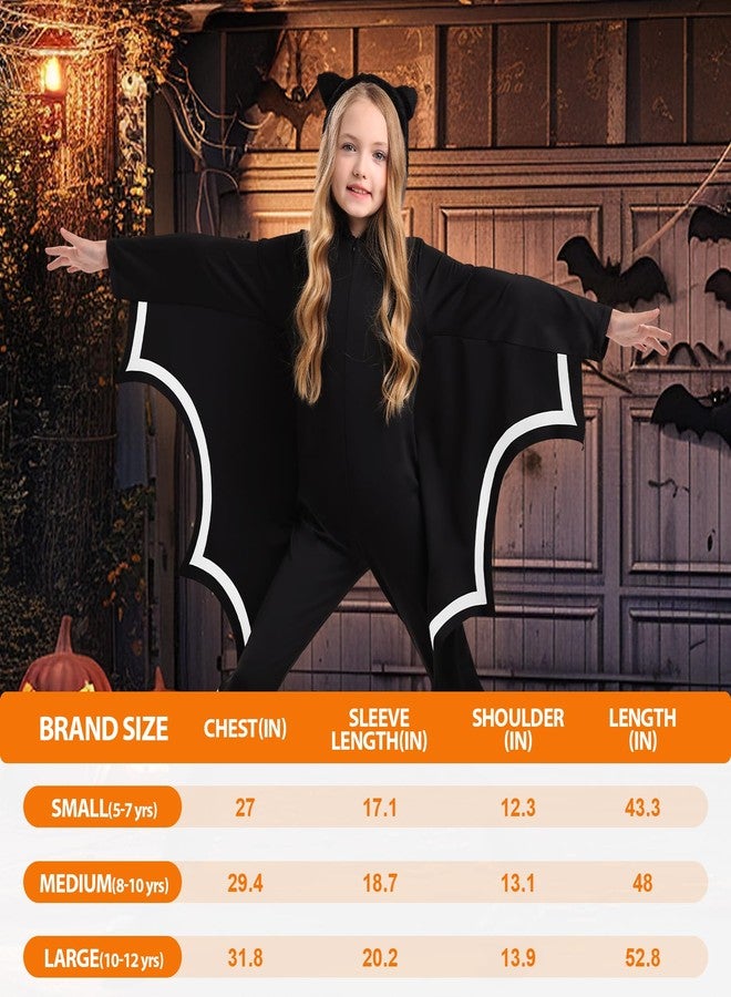 ComfyKit Halloween Kids Bat Costume Glow in the Dark,Kid Unisex Vampire Bat Wing Costume,Jumpsuit Cosplay Outfit for Girl,Boy - Image 3
