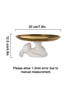 Excefore Ceramic Rabbit Plate, Bunny Cake Stand, Ceramic Dish Cupcake Stand Decorative Dinner Plates  - Image 3