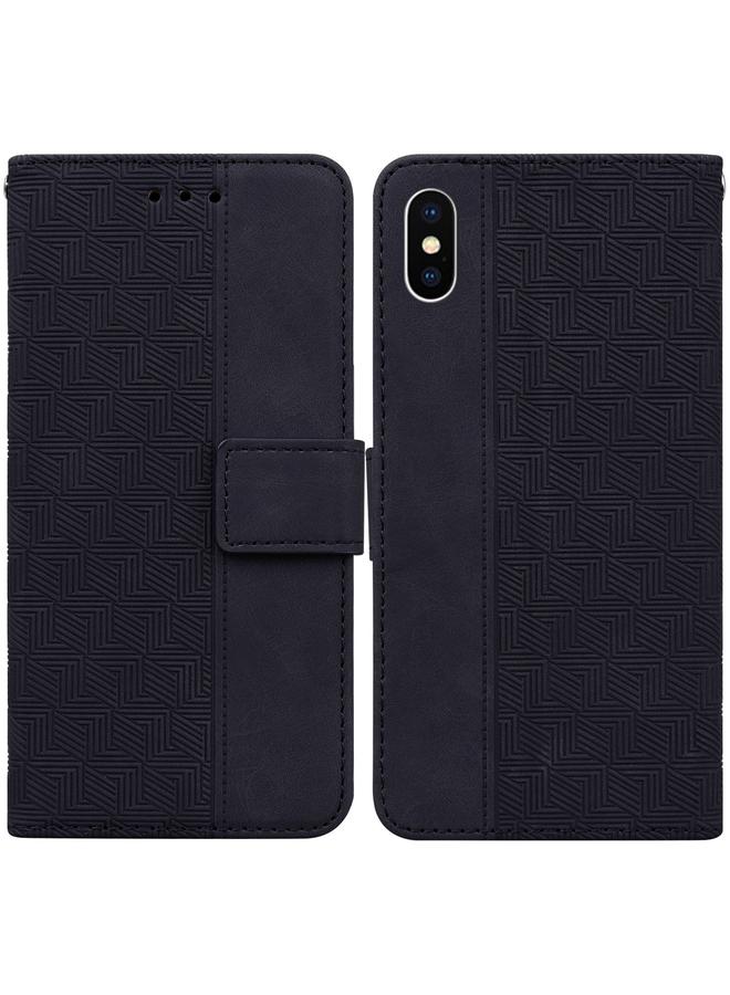 S-TOP Case For iPhone XS Max Geometric Embossed Leather Phone Case - Image 1