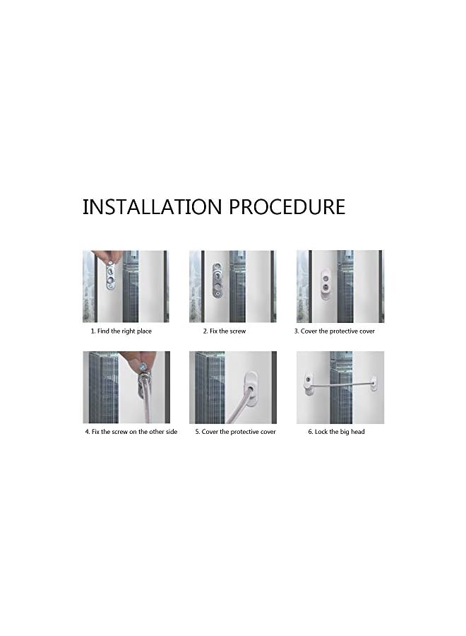 The Bros 4 Pack Window Guard Door Window Lock Sliding Door Locks for Baby Safety Sliding Door Locks Childproof Locks - Image 4