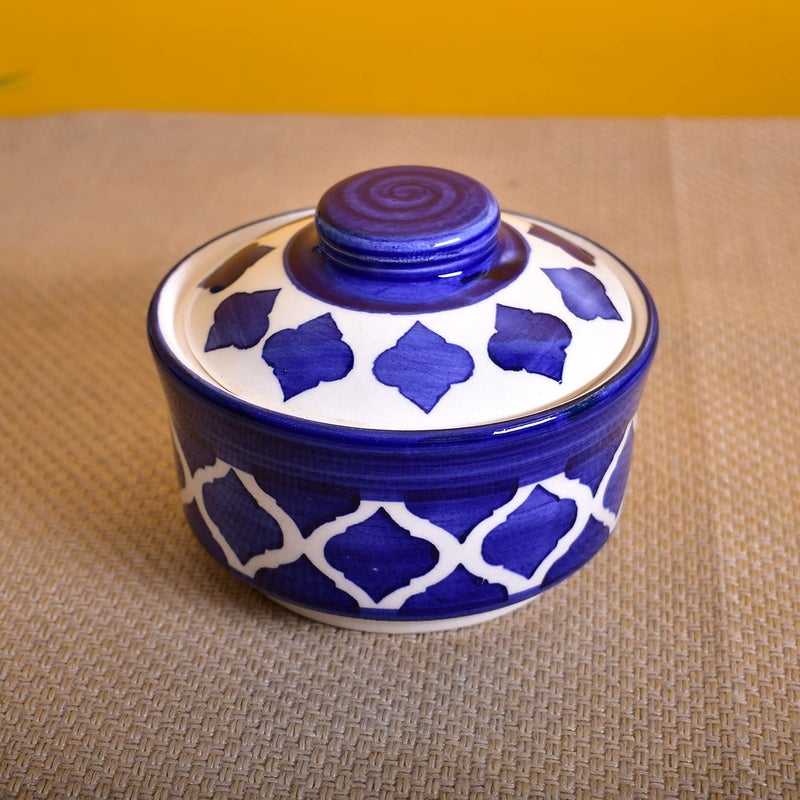 Kunhar Ceramic Donga Ceramic Serving Donga 1000 Ml 500 Ml and 250 Ml 3 Pieces Blue Chidi - Image 3