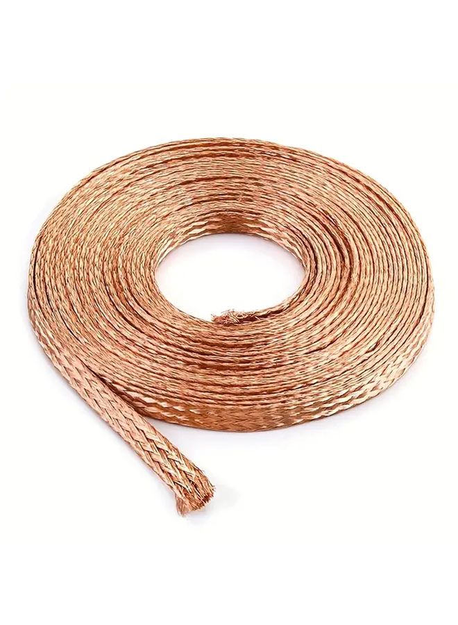 1 قطعة سلك نحاسي مضفر عريض 5.5 مم (236 بوصة) مسطح شريط أرضي مرن معزول - Image 2