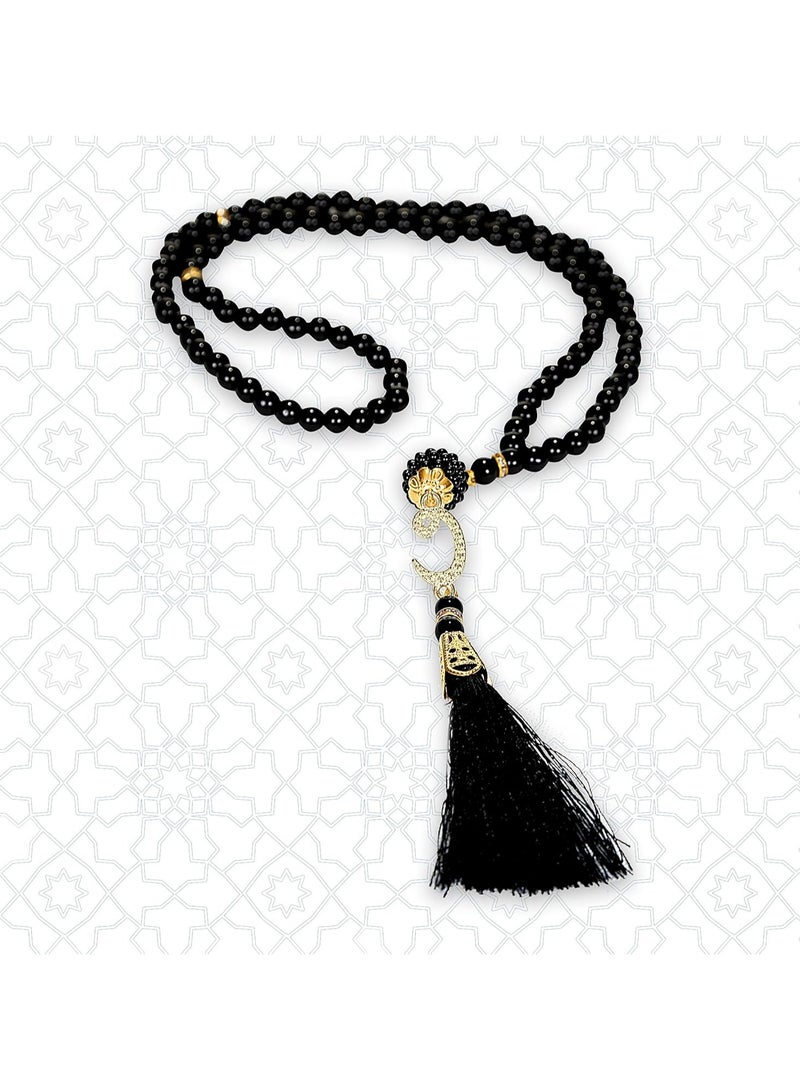 Muslim Prayer Rug Prayer Beads Kufi Hat for Men and Women 100% Breathable Black Skull Beanie Traditional Desing Prayer Mat Eid Ramadan Gifts Islamic Set Salah Mat Taffeta Fabric Soft (Blue)  - Image 5