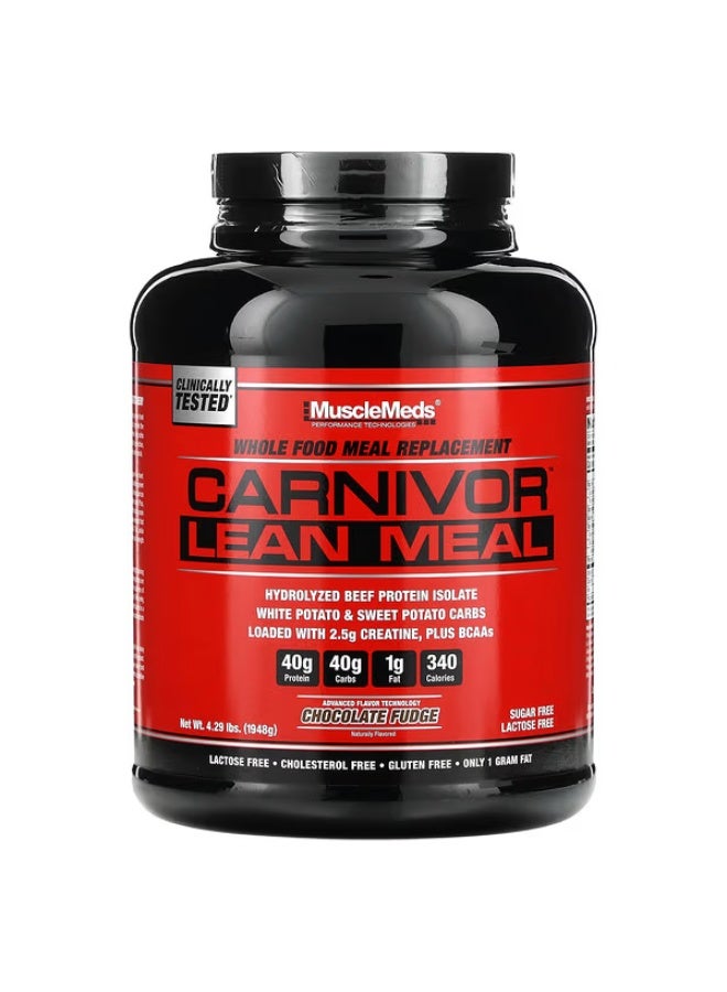 MuscleMeds, Carnivor Lean Meal, Chocolate Fudge, 4.18 lbs (1,898 g) - Image 1
