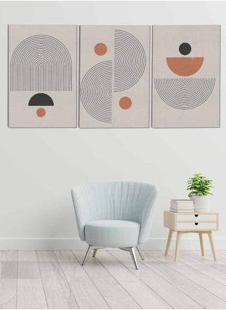 Set Of 3 Canvas Wall Arts Stretched Over Wooden Frame Modern Boho Abstract Paintings - pzsku/Z0A6C6AE7E96F09FA0413Z/45/_/1675187592/0bcb6626-1e50-49a5-aa49-6192a8096425