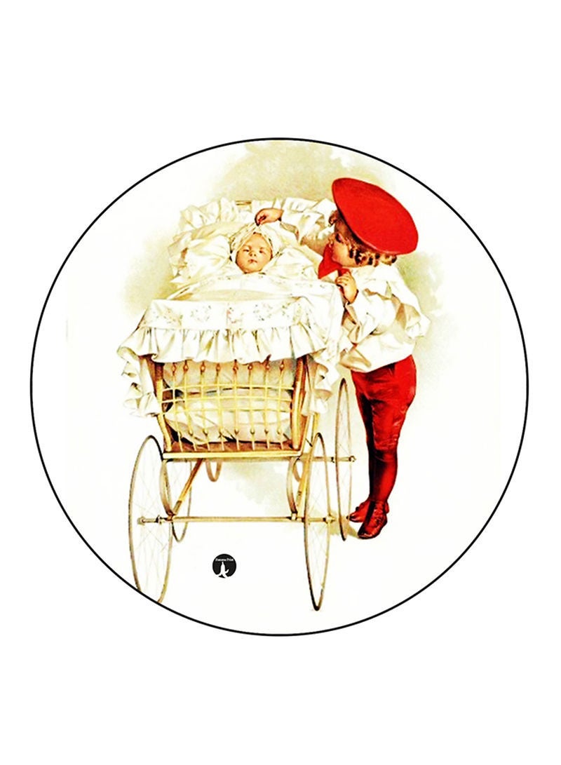 RKN Vintage Art Printed Large Pin Multicolour - Image 1