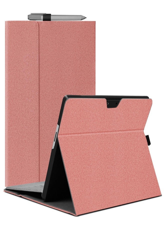 ميجو جراب Megoo Surface Pro 11 لجهاز Microsoft Surface Pro 11/10/9 مقاس 13 بوصة، جراب قابل للتعديل بزوايا متعددة، غطاء واقٍ مع حامل قلم، متوافق مع لوحة مفاتيح Type Cover (وردي) - Image 1