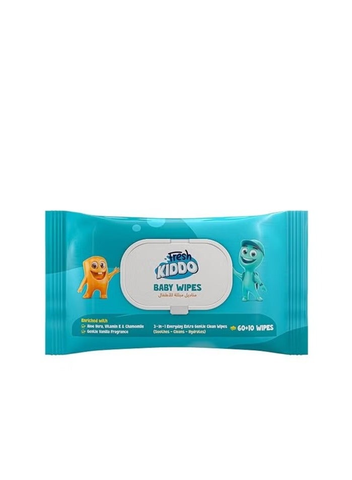 مناديل مبللة 60+10