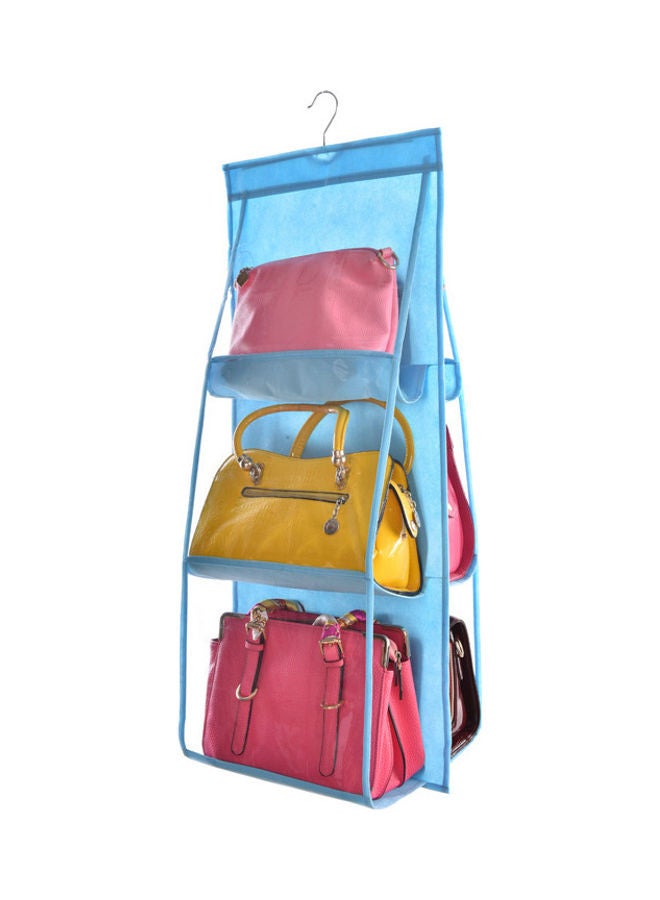Loquat 6-Pocket Hanging Closet Organizer Blue 90x35x32cm