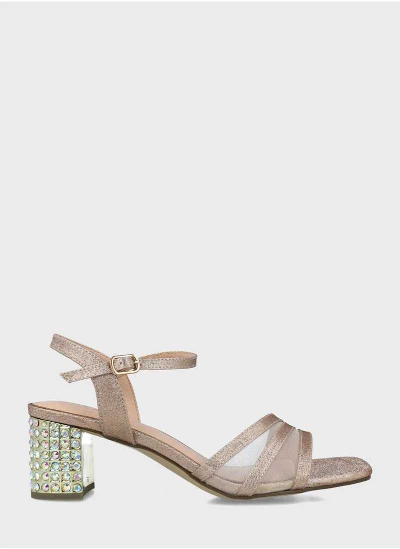 MENBUR Ankle Strap Heel Sandals