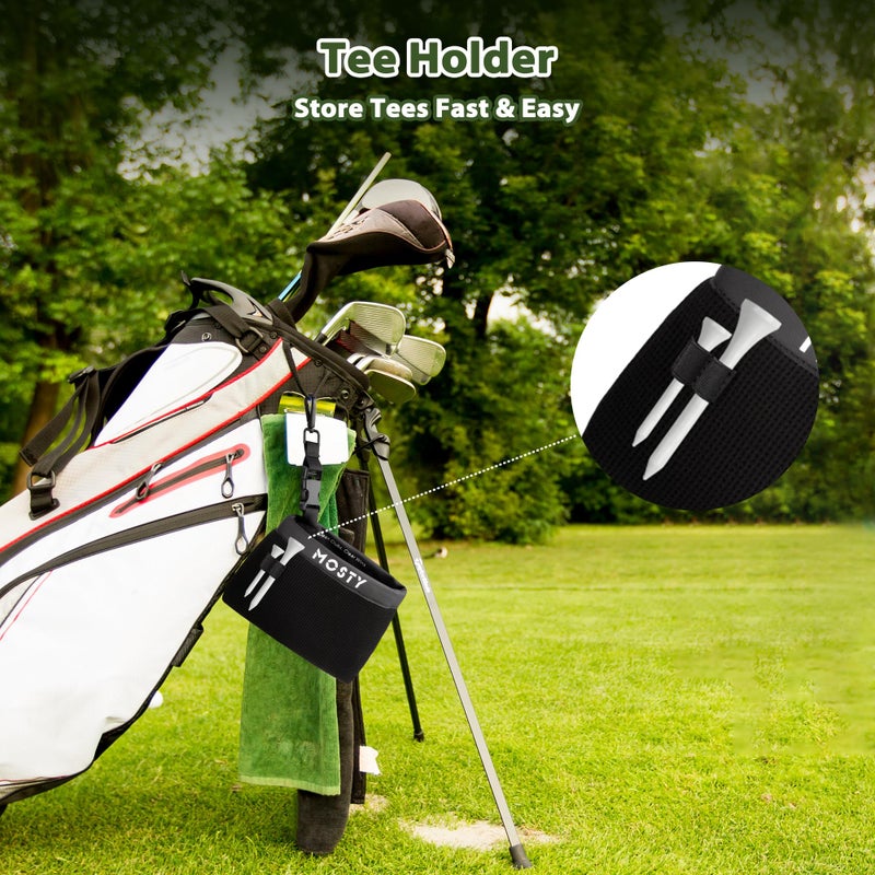 MOSTY Golf Club & Ball Cleaner Bag,Durable Golf Club Cleaning Kit and Ball Washer Pouch,Club Cleaner for Golf Bag, Golf Gifts for Men Women Golfers Him Unique, Essential Golf Accessories - Image 2