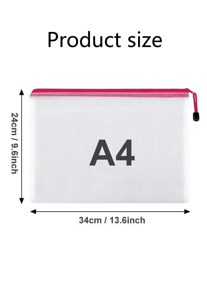 Generic 24pcs Mesh Zipper Bags, A4 Zipper Bags for Organized Storage, Waterproof Zipper Bags, Letter Size, Document Bags for School, Toys, Puzzles, Board Games and Office Supplies - Image 2