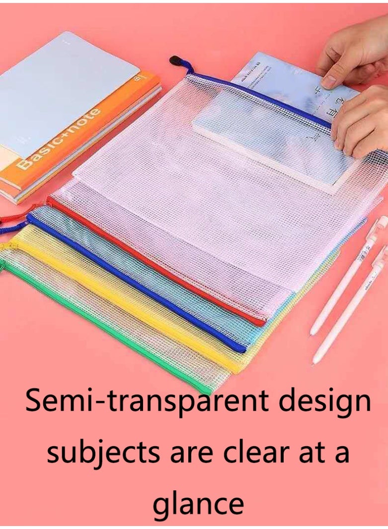 Generic 24pcs Mesh Zipper Bags, A4 Zipper Bags for Organized Storage, Waterproof Zipper Bags, Letter Size, Document Bags for School, Toys, Puzzles, Board Games and Office Supplies - Image 5