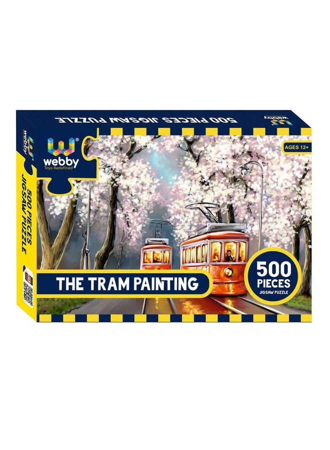 Webby The Tram Painting Jigsaw Puzzle, 500 Pieces - Image 1