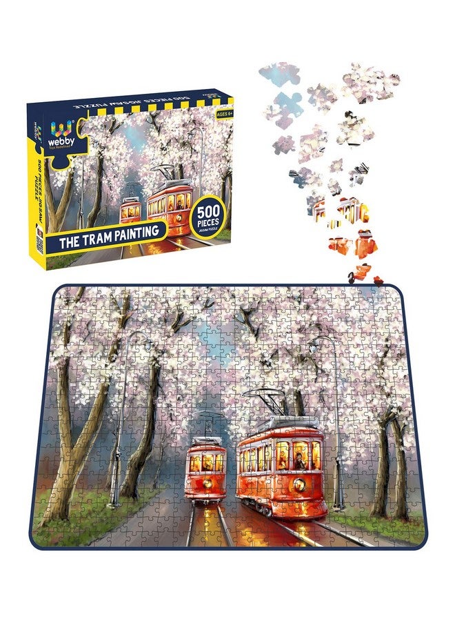 Webby The Tram Painting Jigsaw Puzzle, 500 Pieces - Image 3