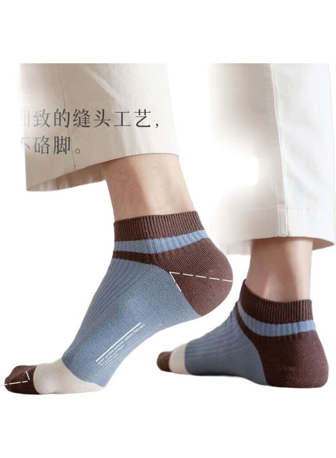 Yimian Men's Socks【100% Cotton】autumn Low-cut Boat Socks Invisible Trend Winter Short Tube Socks Trend 10 Pairs - Image 3