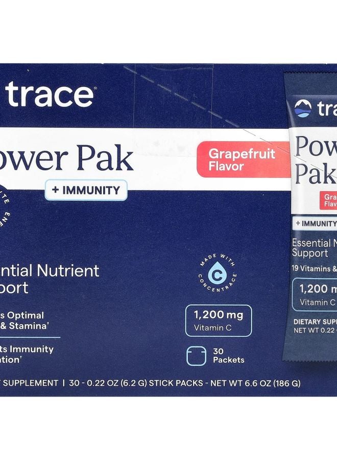 TRACE PowerPak + Immunity Grapefruit 30 Stick Packs 0.22 oz (6.2 g) Each - Image 1
