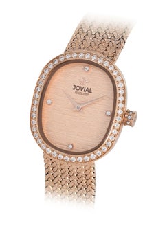 Jovial JOVIAL 1532LRMQ05ZE Women's metal band  Watch, 27mm, Pink Dial  - Image 2