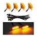 Sylvil 4PCS Car Front Grille Light Bright Auto LED Grill Lights with Wiring Harness Waterproof Front Grille Decorative Warning Lamp for F150 F250 F350 Exterior Car Accessories YellowYellow - Image 2