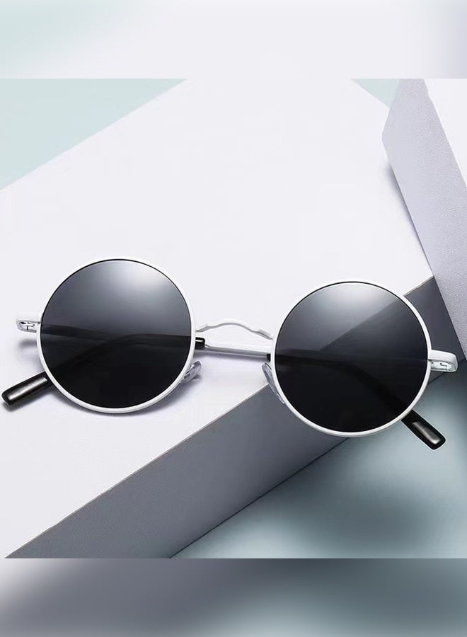نظارات شمسية معدنية مستديرة ريترو برينس ميرور 801 للجنسين نظارات شمسية مستقطبة - Image 2