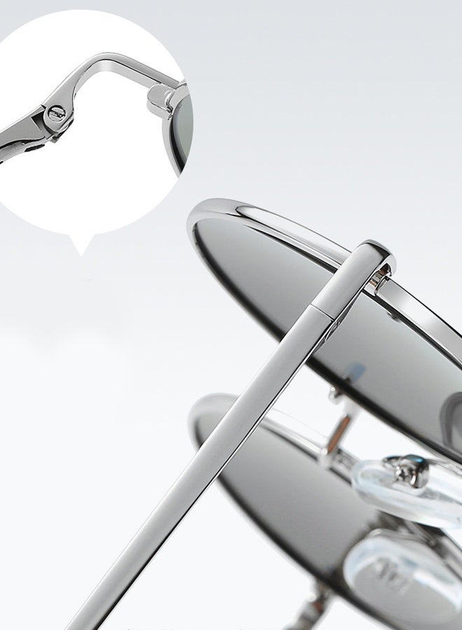 نظارات شمسية معدنية مستديرة ريترو برينس ميرور 801 للجنسين نظارات شمسية مستقطبة - Image 4