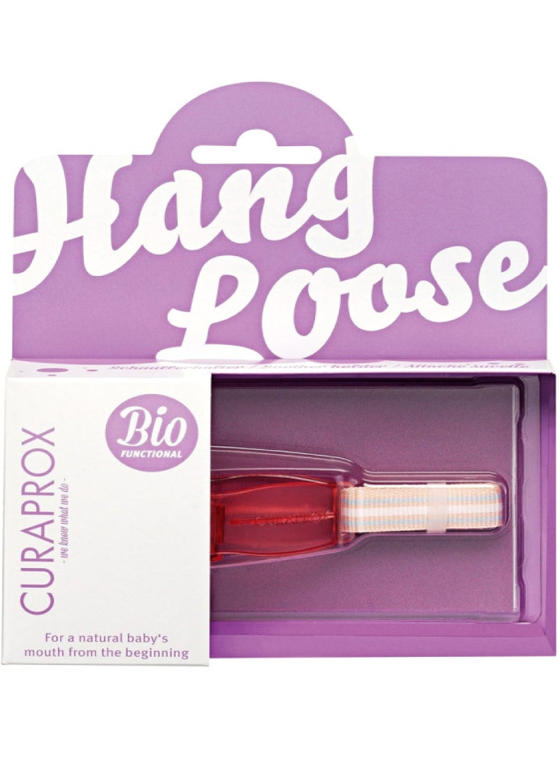 Curaprox Teether and Soother Holder, Pink