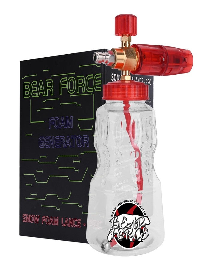 BEAR FORCE Pressure Washer Brass Foam Cannon Foam Generator Snow Foam Lance with 1/4” Quick Connector & 1.25mm & 1.10mm Nozzle for Portland Husky Ryobi Greenworks Pressure Washer - Image 1