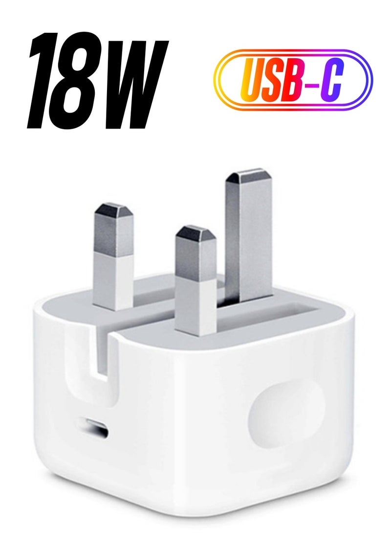 ELTRAZONE 18W PD Power Adapter Wall With Type-C Port UK Plug For All Smart Phones - Image 1