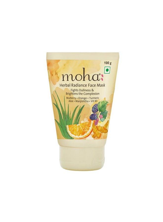 Moha: Herbal Radiance Face Mask Cream For Nourished And Bright Skin ; Reduces Dullness & Tanning Ayurvedic Formula With No Paraben No Sulphate Mineral Oil & Artificial Colour 100G (Pack Of 1) - Image 2