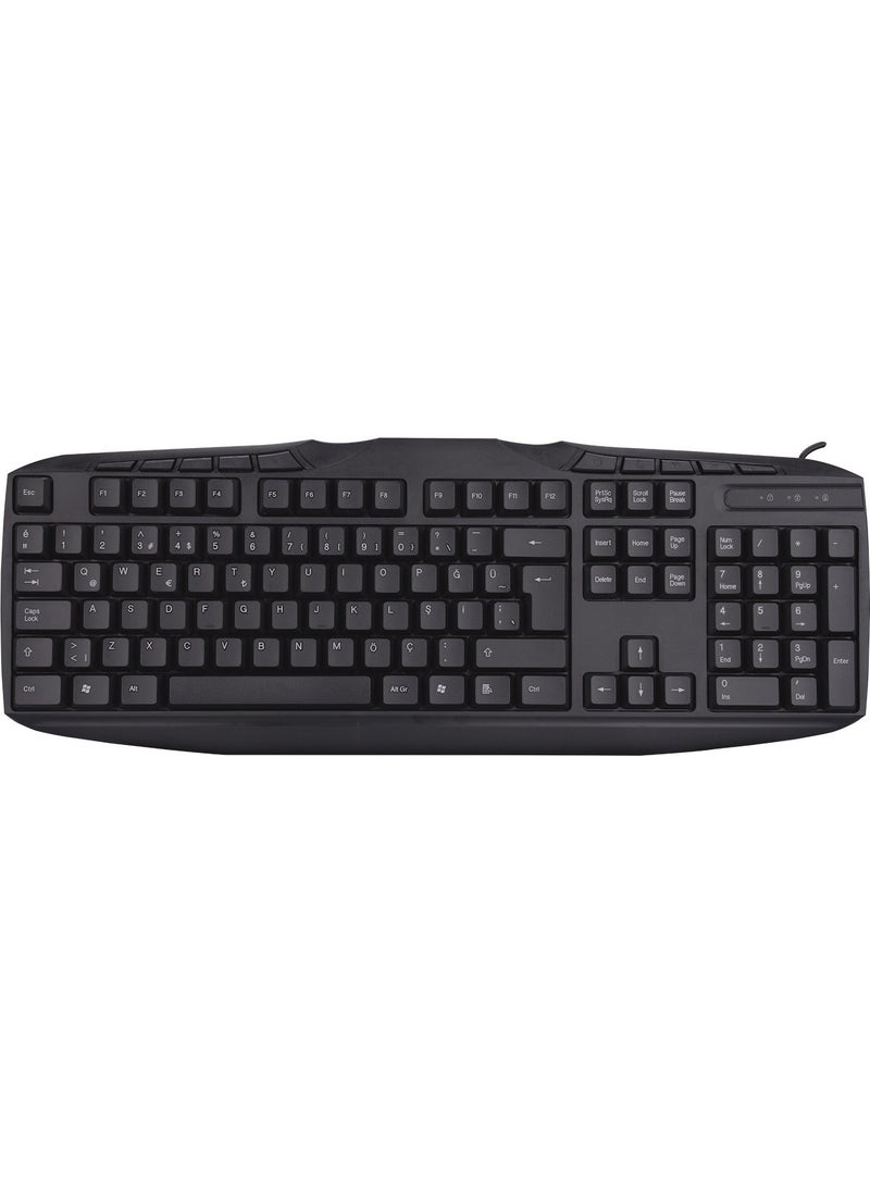 Everest Kb-250U Black Usb Multi Media Q Keyboard  - Image 1