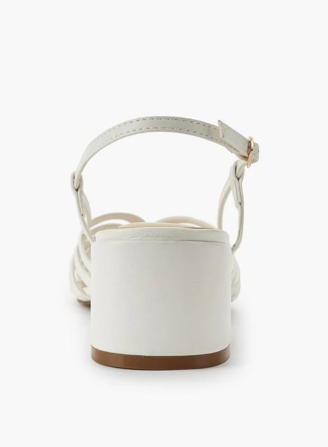 Celeste WHITE Women Block Heel Backstrap Sandals for Women | Best Price UAE