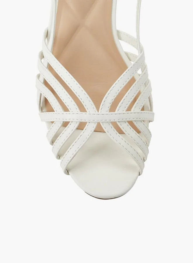 Celeste WHITE Women Block Heel Backstrap Sandals for Women | Best Price UAE