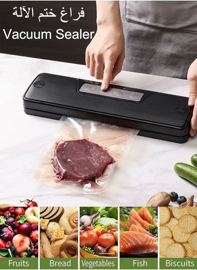 Generic Vacuum Sealing Machine Food Vacuum Sealing Machine Automatic Air Sealing System For Food Storage Dry Wet Sealing Machine Compact Design 12.6 Inches Bring 10 Food Pattern Bags Black  - Image 1