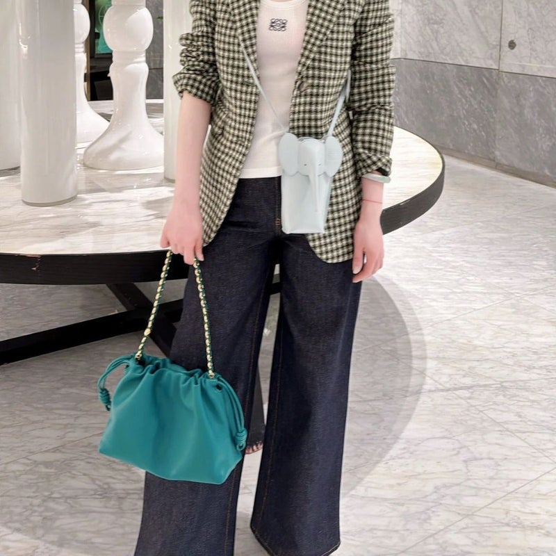 Big Brand Same Style Genuine Leather Drawstring Chain Lucky Bag Cloud Bag Fashionable One-Shoulder Crossbody Hand Bucket Bag - Image 5