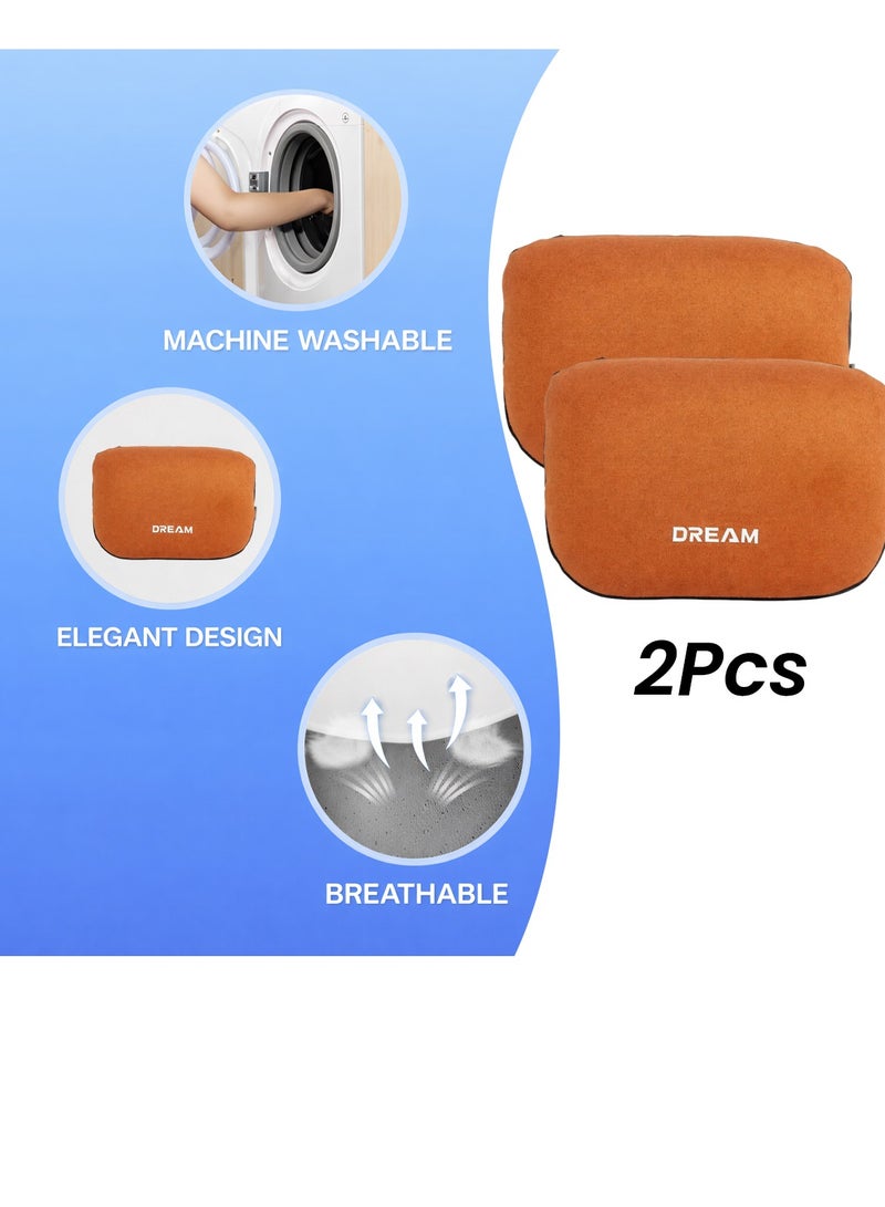 SPIDER Car Neck Pillow Headrest Cushion 2PCS Ergonomic Memory Foam Neck Support for Car Seat, Soft Breathable Head Neck Rest Pillow for Driving Travel Office Chair, Adjustable Strap Universal Fit Auto Seat Comfort Cushion - Image 3