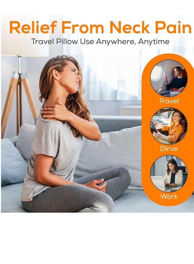 SPIDER Car Neck Pillow Headrest Cushion 2PCS Ergonomic Memory Foam Neck Support for Car Seat, Soft Breathable Head Neck Rest Pillow for Driving Travel Office Chair, Adjustable Strap Universal Fit Auto Seat Comfort Cushion - Image 4