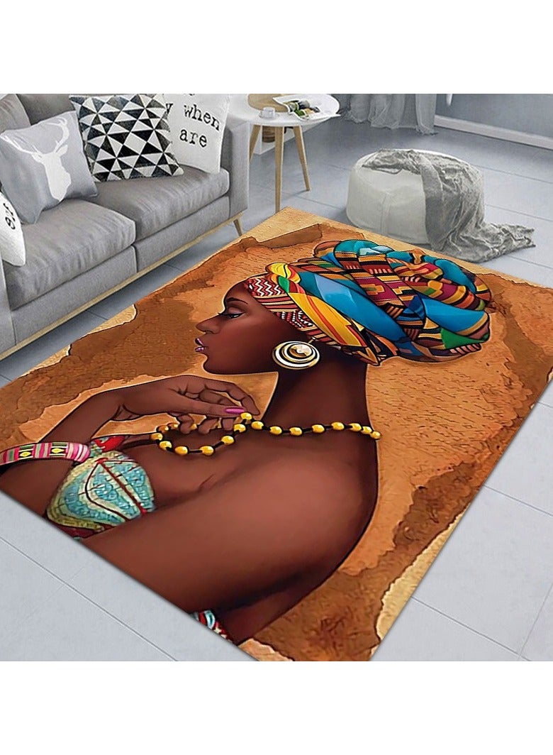 Loquat Squality Ins 3D Portrait Modern Minimalist Washable Carpet