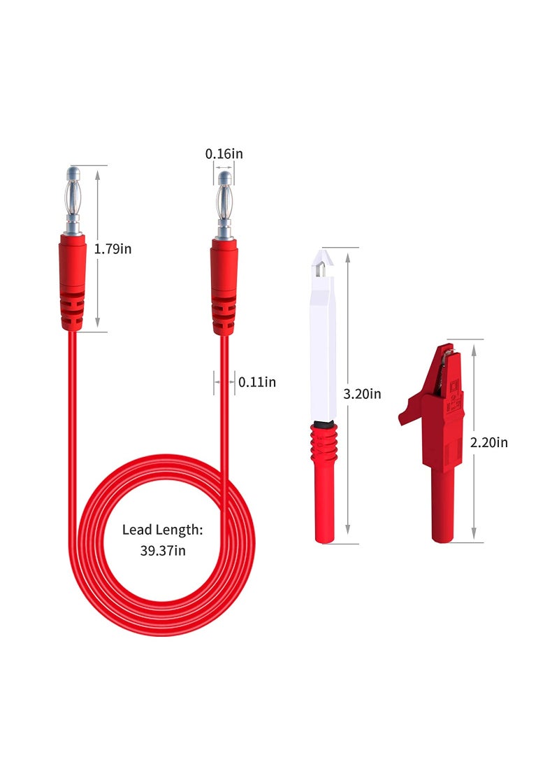 KASTWAVE Circuit Testers, Banana to Banana Plug Test Leads Kit, with Alligator Clips Insulation Wire Piercing Probes, for Multimeter Automotive Diagnostic Testing, 4mm  - Image 3