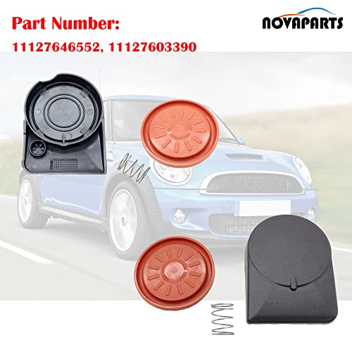 NOVAPARTS Valve Cover Cap PCV with Membrane N18 Engine Replacement for 2010-2016 MINI Cooper S R55 R56 R57 R58 R59 R60 R61 1.6L 11127646552 11127603390 - Image 3