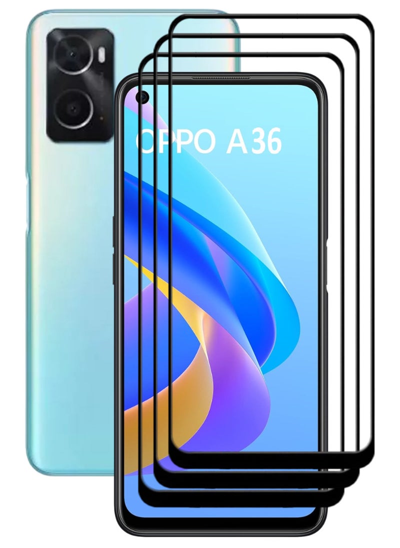 ACLIX 3 Pieces Antistatic ESD Dustproof Premium Quality High Definition Tempered Glass Screen Protector Designed For Oppo A36 - Image 1
