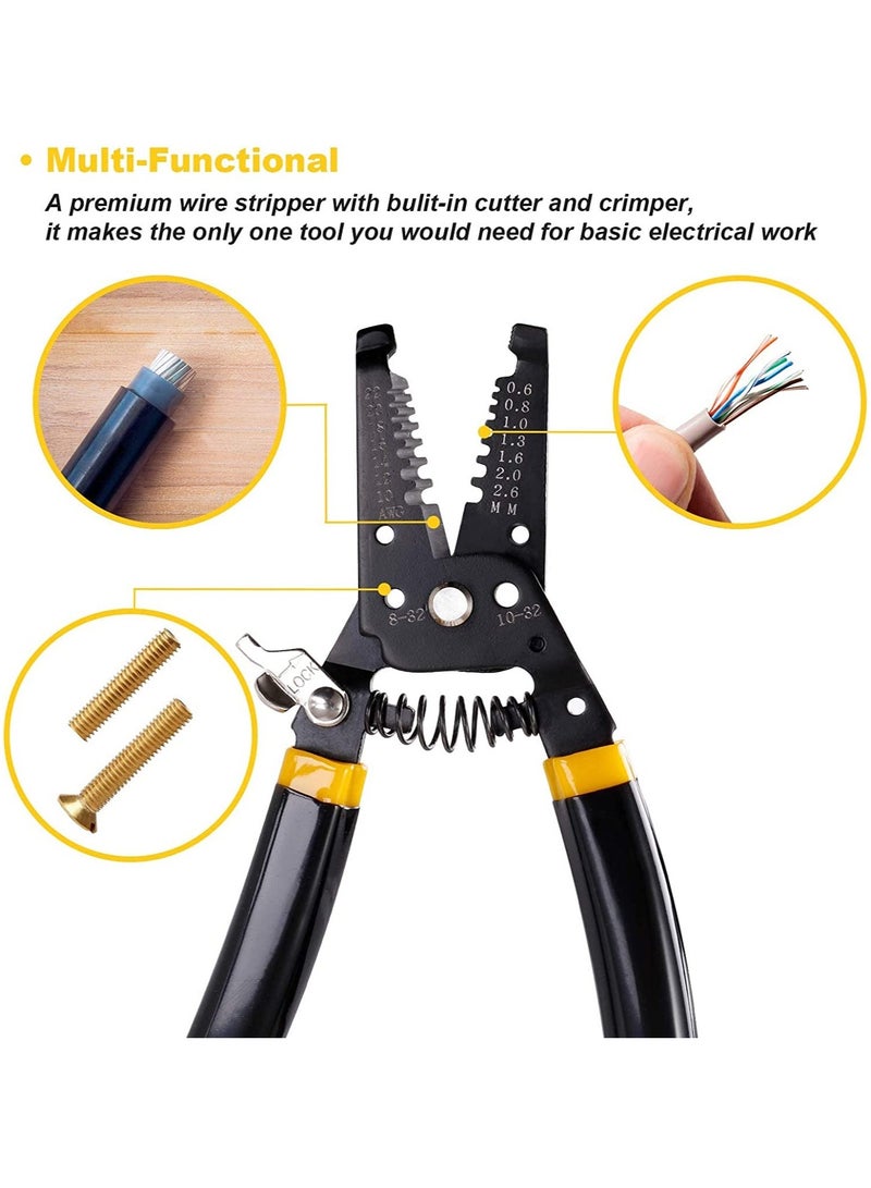 Excefore 7in Wire Stripper 10-22 AWG Cutter Crimper, Copper Wire Stripping Tool And Multi-Function Hand Tool, Professional Handle Design And Refined Craftsmanship  - Image 2