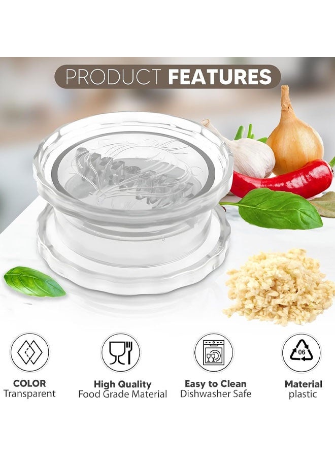 2 PCS Garlic Press Kitchen Gadget, Manual Mincer And Chopper For Garlic, Ginger, Herbs, Nuts , Easy Extraction Tool, Dishwasher Safe, Impact Resistant Dicer - Image 4